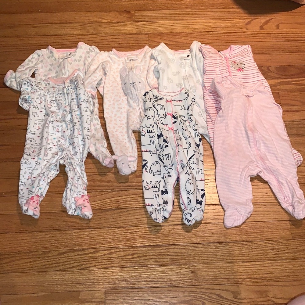 0-3 month jammies lot
